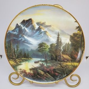 Vintage Franklin Mint Heirloom Recommendation " Mountain Retreat" Plate